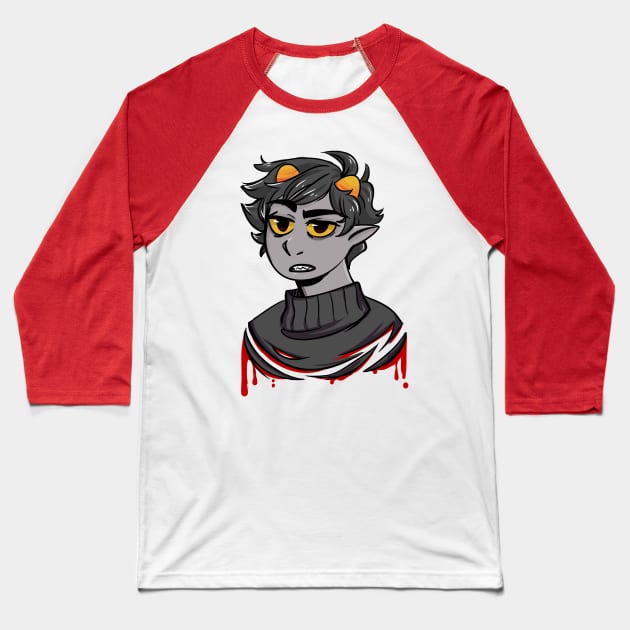 Karkat Baseball T-Shirt by Elisa_Arts